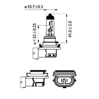 Bec Far H11 12V 55W X-Treme Vision Pro150 (Blister) Philips