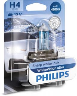 Bec Far H4 60 55W 12V White Vision Ultra (Blister) Philips