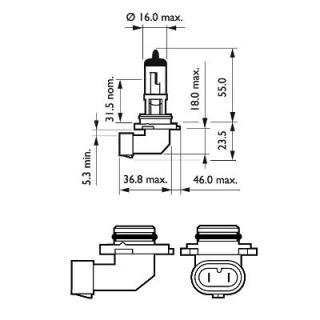 Bec Far Hb4 12V P22D 51W (Blister) X-Treme Vision Pro150 Philips