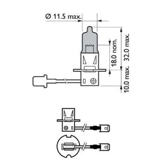 Bec Proiector H3 12V White Vision Ultra (Blister) Philips