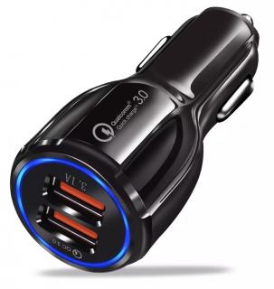 Incarcator auto 12-24V Fast Charge cu port USB si QC3.0 - BK348