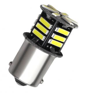 Led auto ALB BA15S P21W 1156 cu 21 SMD 7020 12V - BA15S-7020-21SMD-WHITE