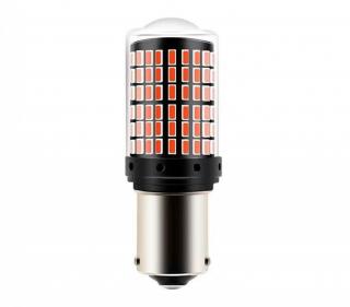 Led auto Canbus PORTOCALIU BA15S P21W 144 SMD 3014 12V - BA15S-144SMD-3014-AMBER