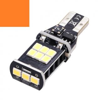 Led Auto Canbus Portocaliu T15 (W16W) 15 Smd 2835 12V BTLE1212-PORTCALIU