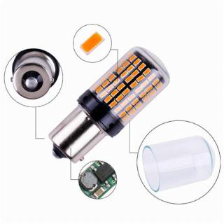 Led auto Canbus ROSU BAW15S PR21W 144 SMD 3014 12V - PR21W-144SMD-3014-RED