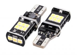 Led Auto Canbus T15 (W16W) 15 Smd 2835 12V - fara polaritate - BTLE1212-ALB