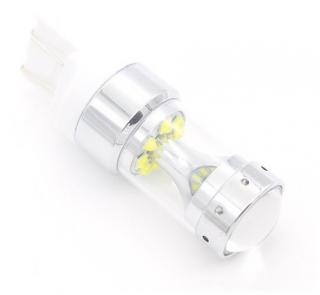 Led auto Canbus T20 7440 (W21W) ALB 60W cu leduri CREE cu o singura intensitate