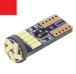 Led Auto ROSU Canbus T10 15 Smd 4014 9-30V - fara polaritate - BTLE1511-ROSU