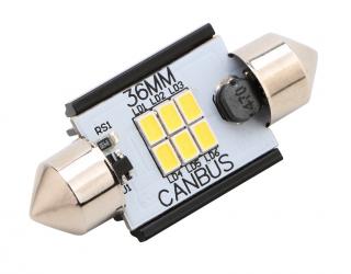 Led Auto Sofit 36mm Canbus 6 SMD 3020 fara polaritate - BTLE1276-36