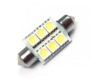 Led auto sofit cu 6 SMD 42 mm 24V pentru camion, tir