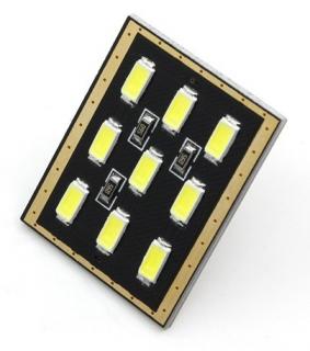 Led auto T10 Canbus tip placa cu 9 SMD 5730 fara polaritate