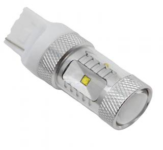 Led auto T20 (7440) Canbus 30W 12-24V Leduri CREE cu o singura intensitate