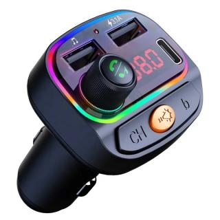 Modulator FM 12-24V Bluetooth 5.0 cu functie de incarcator auto Fast Charge 3.0 si port USB C - C15