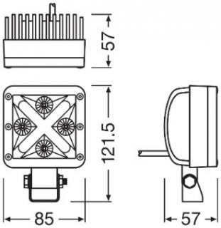 Proiector Led 6000K, 1250 Lm - Ledriving Cube Mx85-Wd Osram