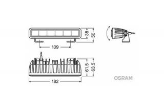 Proiector Led 6000K, 1300 Lm - Ledriving Lightbar Sx180-Sp Osram