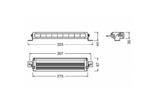 Proiector Led 6000K, 1500 Lm - Ledriving Lightbar Vx250-Sp Osram