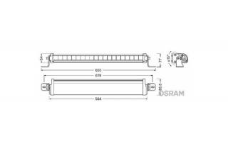 Proiector Led 6000K, 5500 Lm - Ledriving Lightbar Fx500-Cb Osram