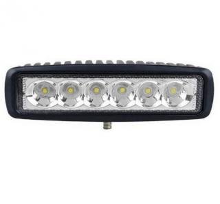 Proiector LED Auto Offroad 18W 12V-24V, 1320 Lumeni, Lungime 16 cm, Flood Beam 60 Grade