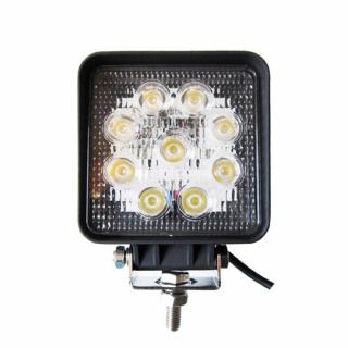 Proiector LED Auto Offroad 27W 12V-24V, 1980 Lumeni, Patrat, Flood Beam 60 Grade