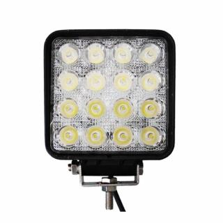 Proiector LED Auto Offroad 4D 48W 12V-24V, 3520 Lumeni, Patrat, Flood Beam 60 Grade