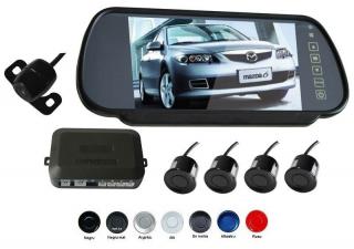 Senzori parcare cu camera video si display LCD de 7   in oglinda S608