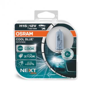 Set 2 Becuri 12V H15 55 15 W Cool Blue Intense Nextgen Osram