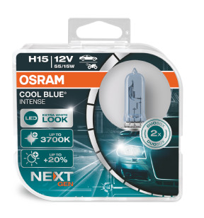 Set 2 Becuri 12V H15 55 15 W Cool Blue Intense Osram