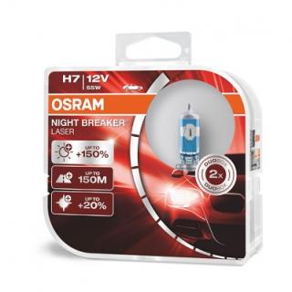 Set 2 Becuri 12V H7 55 W Night Breaker Laser Nextgen +150% Osram