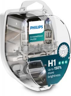 Set 2 Becuri Far H1 55W 12V X-Treme Vision Pro150 Philips