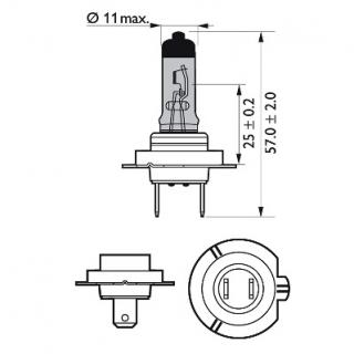 Set 2 Becuri Far H7 W5W Px26D 55W 12V White Vision Ultra Philips