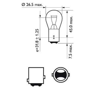 Set 2 Becuri Semnalizare P21 5W 12V (Blister) Philips