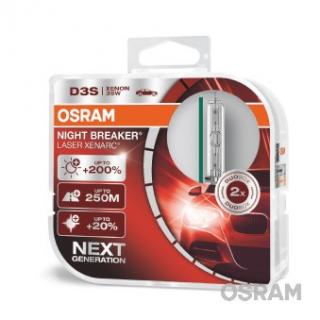 Set 2 Becuri Xenon 42V D3S Xenarc Night Breaker Laser +200% Osram