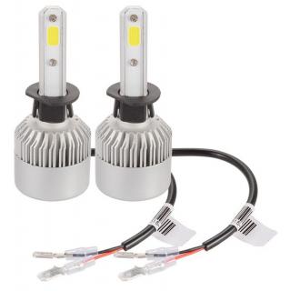 Set 2 leduri H1 COB Canbus pentru far auto putere 72W, luminozitate 8000 Lm, 12V-24V