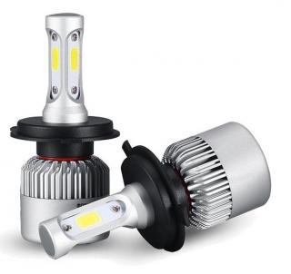 Set 2 leduri H4 Hi-Low COB Canbus pentru far auto putere 72W, luminozitate 8000 Lm, 12V - 24V