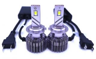 Set 2 leduri H7 H55 Canbus pentru far auto, putere 55W, luminozitate 11.000 Lm, 12V H55-H7