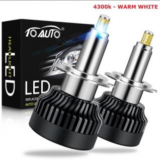 Set 2 leduri H7 M9 4300K Lumina Calda, Canbus 360 grade pentru far auto, putere 80W set, luminozitate 8000 Lm set, 12V M9-H7-4300K