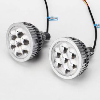 Set 2 proiectoare LED 3   pentru faza lunga auto   moto cu lumina de zi DRL 35W, 12V, 3000Lm - i6