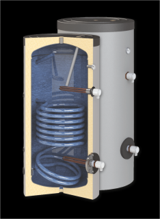 Boiler termoelectric Sunsystem SN 1000 cu o serpentina de pardosea