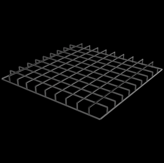 ETAJERA GRILAJ INOX PENTRU CADRU METALIC