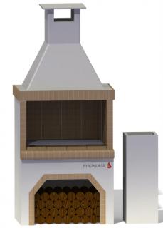 Gratar de gradina, placat cu samota, 105 cm latime