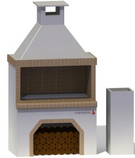 Gratar de gradina, placat cu samota, 127 cm latime