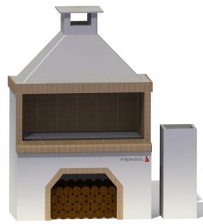 Gratar de gradina, placat cu samota, 150 cm latime