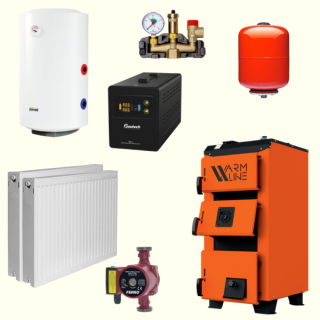 Pachet cu centrala WarmLine 21kw (180-190m2)