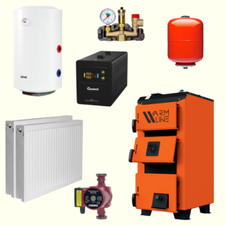 Pachet cu centrala WarmLine 33kw (290-300m2)