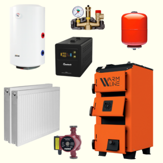Pachet cu centrala WarmLine 42kw (360-370m2)