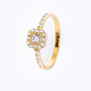 Inel aur 14K cu diamante – Model i001 (0.37ct)