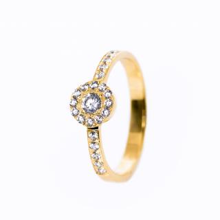 Inel aur 14K cu diamante – Model i002 (0.37ct)