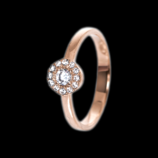 Inel aur 14K cu diamante – Model i002B (0.22ct)