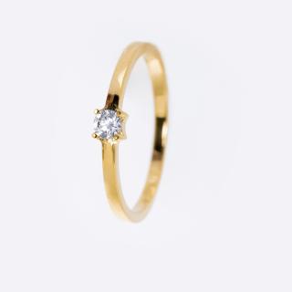 Inel aur 14K cu diamante – Model i003 (0.1ct)