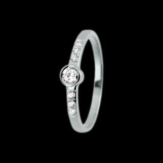 Inel aur 14K cu diamante – Model i004 (0.19ct)